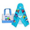 Wildkin Kids Beach Tote Bag Bundle with Beach Poncho, Kids Reusable Set for Pool, Travel & Vacations - Trains, Planes & Trucks view 1