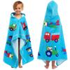 Wildkin Kids Beach Tote Bag Bundle with Beach Poncho, Kids Reusable Set for Pool, Travel & Vacations - Trains, Planes & Trucks view 2