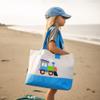 Wildkin Kids Beach Tote Bag Bundle with Beach Poncho, Kids Reusable Set for Pool, Travel & Vacations - Trains, Planes & Trucks view 3