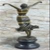 EUROPEAN BRONZE 1930s Style Art Deco Gilt Bronze Female Nude Lady Dancing Sculpture Figure Decor Vault view 2