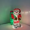 Bieye L10830 Christmas Santa Claus Table Lamp LED Bulb Included Tiffany Style Stained Glass Night Light for Home Dcor (7.75" L x 9.25" D x 13" H) view 2
