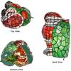 Bieye L10830 Christmas Santa Claus Table Lamp LED Bulb Included Tiffany Style Stained Glass Night Light for Home Dcor (7.75" L x 9.25" D x 13" H) view 4