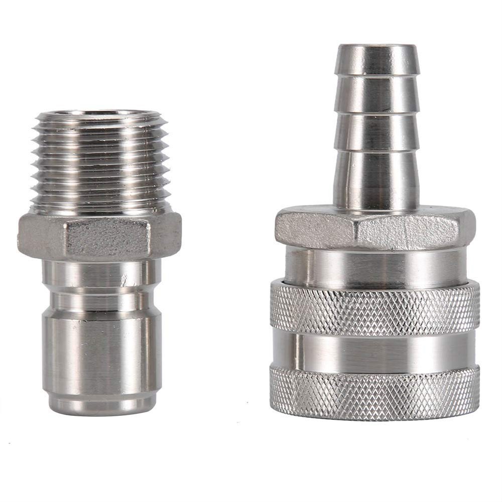 1/2"BSP Beer Fitting,Brewing Quick Disconnect Set,Beer Brewing Connector,Stainless Steel Female Quick Disconnect,for Brewing Equipment, Brewing Quick Disconnect Set,1/2"BSP Beer Fitting,Disconnec