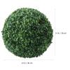 14-Inch Artificial Boxwood Topiary Ball, Outdoor Faux Plant Decorative Sphere for Home, Garden, Patio, and Wedding Decor view 4
