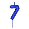 DERVENTA Number Candle Blue 2.36 inch Party Celebration Anniversary Decoration Perfect Birthday Brunch Dessert Cake Topper 1 Piece (Number 7 Blue) view 1
