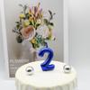 DERVENTA Number Candle Blue 2.36 inch Party Celebration Anniversary Decoration Perfect Birthday Brunch Dessert Cake Topper 1 Piece (Number 7 Blue) view 3