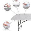 Marble Elastic Edge Fitted Tablecloth, Marble Texture Background, Suitable for Camping Party and Picnic, 30"x 60" Table Cover for 5ft Folding Table view 4