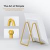 TR-LIFE 4 Pack 4.5 Inch Display Stands - Holder Stand for Picture, Decorative Plate, Photo Easel, Tabletop Art (Gold) view 2