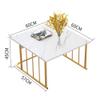 FUFU Nordic MDF Side Table, Metal Coffee Table, Sofa Table, Bedside Table, Creative Storage Table view 3