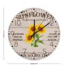 Wooden Clock Wall Analog Round Non-Ticking Be I Like A Sunflower Bright Sunny and Positive Frameless Wood Clocks Home Decor for Workshop Cafe Shop Church 15x15 Inch view 2