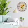 Wooden Clock Wall Analog Round Non-Ticking Be I Like A Sunflower Bright Sunny and Positive Frameless Wood Clocks Home Decor for Workshop Cafe Shop Church 15x15 Inch view 4