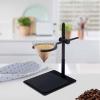 Fetcoi Pour Over Stand Coffee Station, Black Aluminum Pour Over Coffee Dripper Adjustable Coffee Filter Stand Holder for Coffee Connoisseurs, Coffee Lovers for Best Coffee Experience view 2