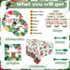Pajean 170 Pcs Hawaiian Luau Party Supplies Aloha Plates and Napkins Party Supplies Aloha Tiki Tablecloth Tableware Set Summer Hawaii Paper Cups Cutlery Serves 24 Guests view 3