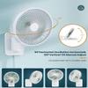 LEMOISTAR 8 Inch Small Wall Mounted Fan with Remote Control, 90 Oscillating, 4 Speeds High Velocity, Timer, Adjustable Tilt, 70 Inch Cord, Quiet, for RV Bedroom Home Office Garage-White view 2