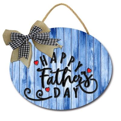 Father Day Sign Sign Porch Decor,Round Wood Sign For Farmhouse Wreath Signs Front Door Decor Front Porch Decor Housewarming Gift 12X12" By Weytff
