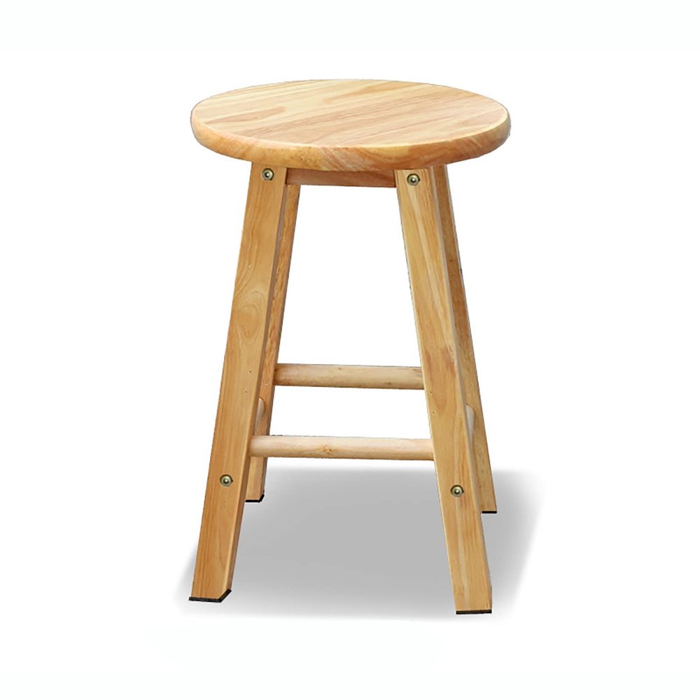 DONGYUE Solid Wood Stool Round High Stool Mobile Phone Shop Counter Cashier Table Stool Milk Tea Shop Water Bar Stool Round High Ladder Stool (Size : 50cm)