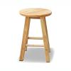 DONGYUE Solid Wood Stool Round High Stool Mobile Phone Shop Counter Cashier Table Stool Milk Tea Shop Water Bar Stool Round High Ladder Stool (Size : 50cm) view 1