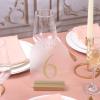 UNIQOOO 20 Pack 4" Gold Birch Wood Stands for Wedding Acrylic Sign, Wood Table Number Holders for 1/8 Thick Acrylic Sheets | Wedding Display Stand, Card Holder for Bar Menu, Retail Sign, Party view 4