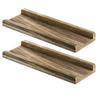 Zerodeko 2pcs Wooden Kitchen Wall Racks for Decorative Storage Wall-Mounted Shelves for Home Organization for Sundries Towels Books and Plants view 1