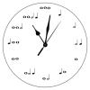 Funny Wall Clock Music Note Silent Non-Ticking Battery Operated Decorative PVC Clock for Home Living Room 10x10 inch view 1