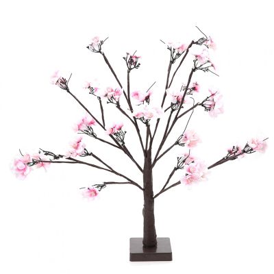 Indoor 24pcs LED Japanese Decor Flower Cute Shape Night Light Home Party Decor Lantern for Home Festival Wedding Bedroom Room Decor Aesthetic Warm White , Cherry bloom Tree Lamp , Cherry bloom