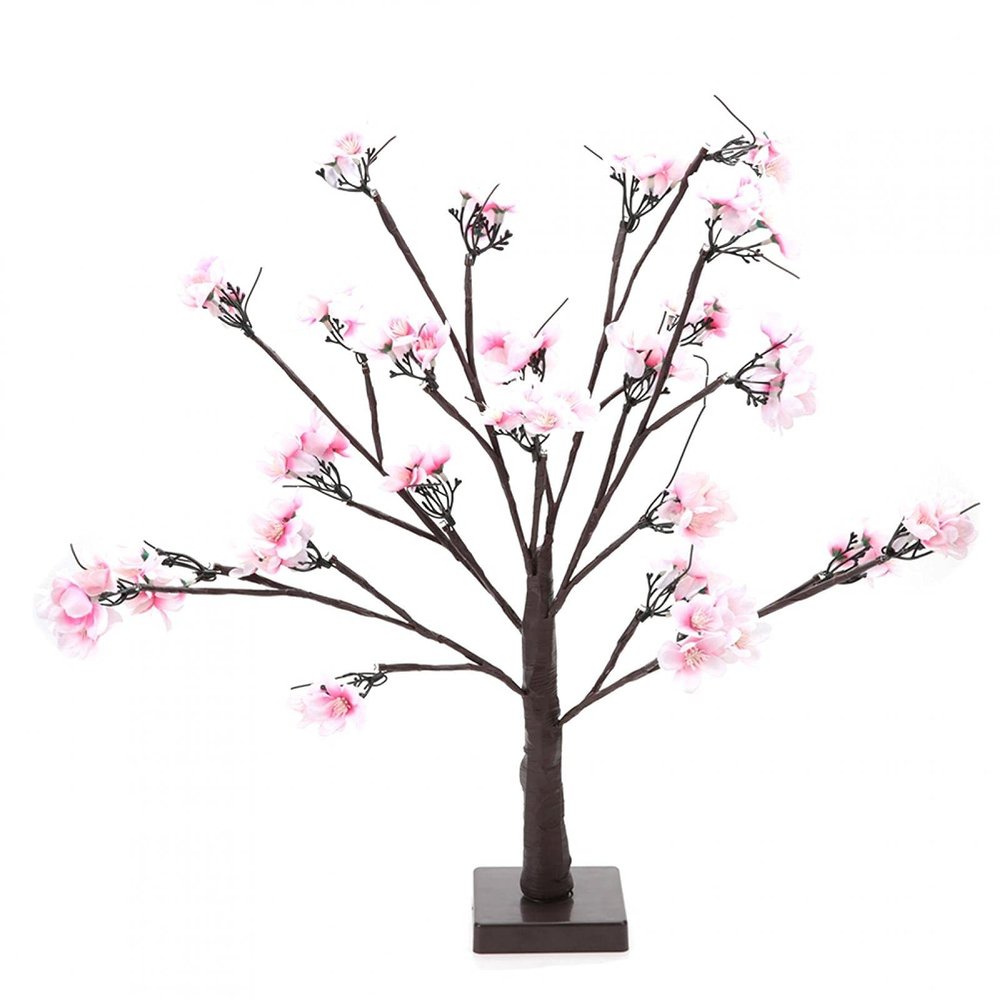 Indoor 24pcs LED Japanese Decor Flower Cute Shape Night Light Home Party Decor Lantern for Home Festival Wedding Bedroom Room Decor Aesthetic Warm White , Cherry bloom Tree Lamp , Cherry bloom