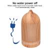 Pilipane Mini Hollow Humidifier with Night Light, USB Powered Aroma Diffuser, 5V, Light Wood Grain, for Bedroom Office Room House, 200ml, 35db Silent, 20-40m view 2