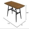 Furniture of America Kapok Solid Wood Rectangle Dining Table in Oak and Black view 3
