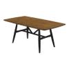Furniture of America Kapok Solid Wood Rectangle Dining Table in Oak and Black view 4