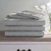 100% Long Staple Cotton 5 Piece Bed Sheet Set - King Size Light Grey Sheets - 800 Thread Count Breathable Cooling Sheets - All Around Easy Fits Upto 12" Deep Pockets Sheets & Pillowcases Set view 1