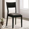 Furniture of America Kapok Wood Padded Dining Chair in Black and Gray (Set of 2) view 2