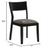 Furniture of America Kapok Wood Padded Dining Chair in Black and Gray (Set of 2) view 3