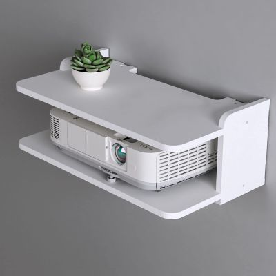 2 Tiers Mini Set-top Box Router Shelf, Double-Sided Use Wall Mounted TV Cabinet, Perfect for PS4/Cable Box/DVD Players/Game Console Streaming Media Equipment