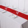 12 pcs 72-Inch Red Extra Long Premium Chiffon Table Top Runners Wedding Party Linens Dinner Events Reception Decorations view 4
