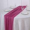 12 pcs 72-Inch Fuchsia Extra Long Premium Chiffon Table Top Runners - Wedding Party Linens Dinner Reception Decorations view 2