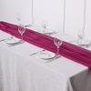 12 pcs 72-Inch Fuchsia Extra Long Premium Chiffon Table Top Runners - Wedding Party Linens Dinner Reception Decorations view 4