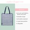 kate spade new york Reusable Grocery Tote, Navy Painted Stripe view 2