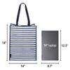 kate spade new york Reusable Grocery Tote, Navy Painted Stripe view 3