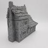 Small House - HERO Creations - 1:28 - RPG - Dungeons and Dragons - DND - Pathfinder - Lord of the Ring - Figurine Miniature (Gray/Unpainted) (Tatched Roof) view 3