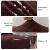 Genina Waterproof Chair Covers for Dining Room, Stretch Jacquard Dining Chair Slipcovers Removable Washable Chair Protector for Kitchen, Hotel, Restaurant (Jacquard-Chocolate, 6 PCS) view 3