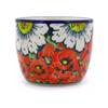 Polmedia Polish Pottery Tumbler UNIKAT - Sweet Red Petals Pattern Handmade in Boleslawiec Poland by Ceramika Artystyczna + Certificate of Authenticity view 3