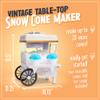 Nostalgia Snow Cone Shaved Ice Machine - Retro Table-Top Slushie Machine Makes 20 Icy Treats - Includes 2 Reusable Plastic Cups & Ice Scoop - White view 2