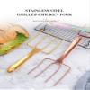 Stainless Steel Turkey & Roast Lifters, Transfer Turkey or Ham Easily | Long Handles for Strong Grip, Great for Thanksgiving-Rose Gold view 2