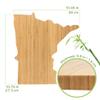 BambooMN Minnesota Silhouette Bamboo Serving and Cutting Board - 10 Units - 10.75" x 10.45" x 0.6" view 4