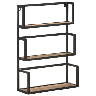 CHARMMA Wall Shelf 23.6"x7.9"x33.5" Rough Mango Wood-16.3KG