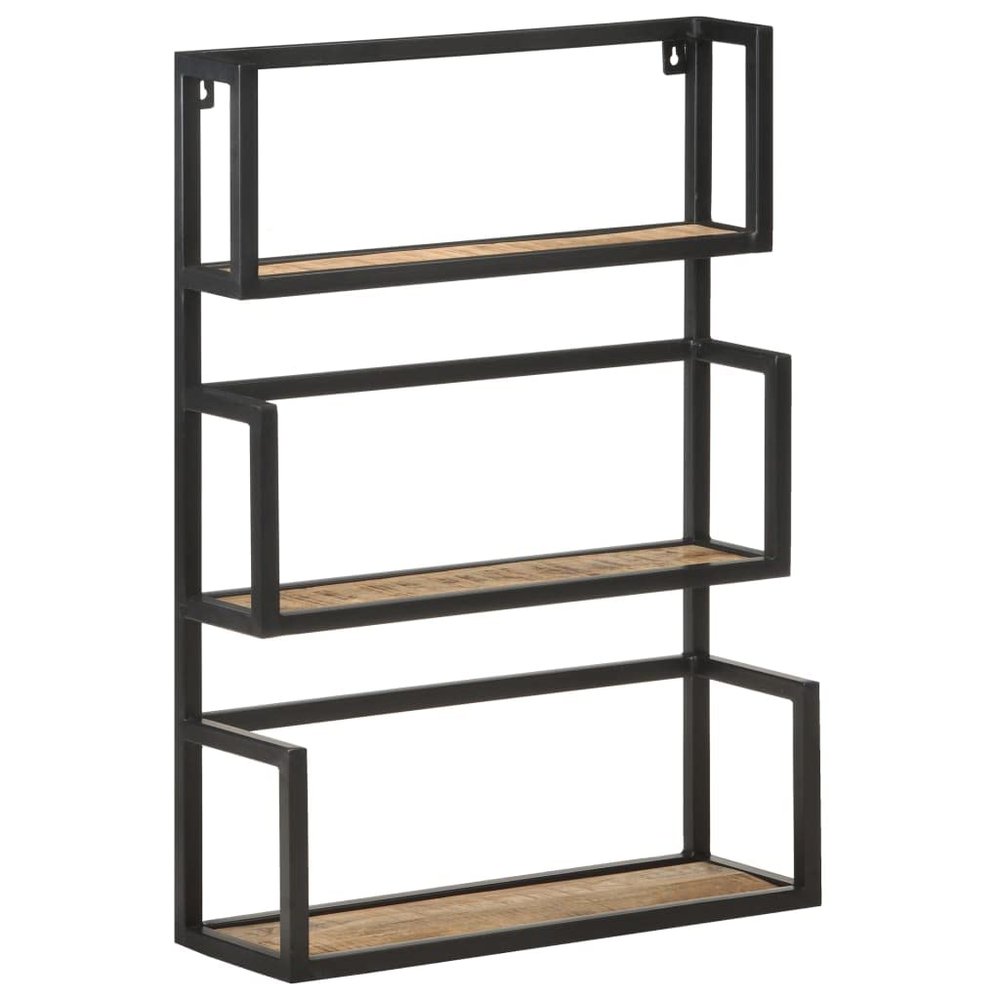 CHARMMA Wall Shelf 23.6"x7.9"x33.5" Rough Mango Wood-16.3KG