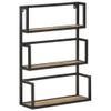 CHARMMA Wall Shelf 23.6"x7.9"x33.5" Rough Mango Wood-16.3KG view 1