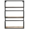 CHARMMA Wall Shelf 23.6"x7.9"x33.5" Rough Mango Wood-16.3KG view 3