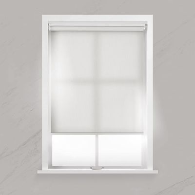 MOOD Modern Roller Shade with Minimalist Styles - Custom Size (1/8" Increment) Both Width and Height - Micro Weaved Performance Fabric | Cordless | Grey (Light Filtering) | 51.5" W x 48" H