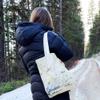 Xplorer Maps Boston Map Canvas Tote Bag with Handles, Cloth Grocery Shopping Bag, Reusable & Eco-friendly Bag, 100% Cotton, Washable, 18 wide x 15 tall view 2